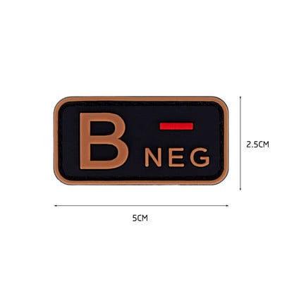 Μπαλώματα τύπου αίματος PVC HOOK&LOOP Abo Pos Neg έμπλαστρα Σήματα απλικέ μπαλώματα για τσάντα με καπάκι ρούχων