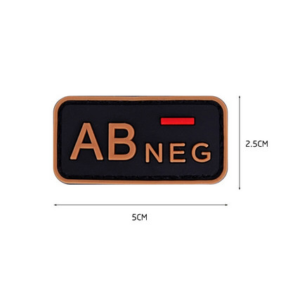 Μπαλώματα τύπου αίματος PVC HOOK&LOOP Abo Pos Neg έμπλαστρα Σήματα απλικέ μπαλώματα για τσάντα με καπάκι ρούχων