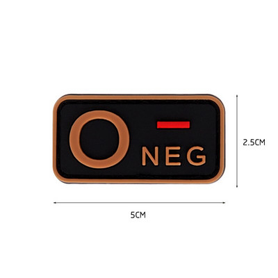 Μπαλώματα τύπου αίματος PVC HOOK&LOOP Abo Pos Neg έμπλαστρα Σήματα απλικέ μπαλώματα για τσάντα με καπάκι ρούχων