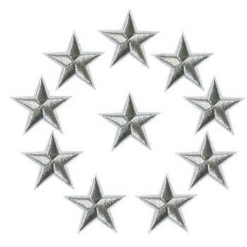 Κεντημένα μπαλώματα με αστέρια 10 ΤΕΜ. Ράψτε σίδερο σε εμβλήματα Χρυσό Ασημί Κόκκινο Μαύρο Μπλε Ροζ για Ρούχα DIY Απλικέ Χειροτεχνική διακόσμηση