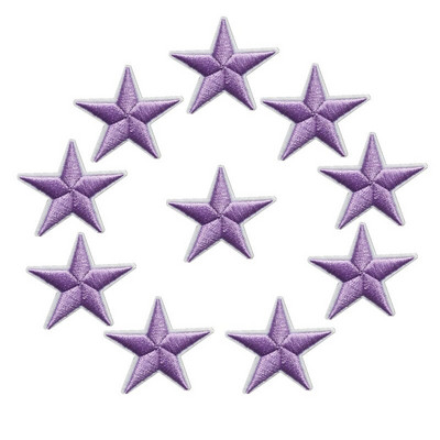 Κεντημένα μπαλώματα με αστέρια 10 ΤΕΜ. Ράψτε σίδερο σε εμβλήματα Χρυσό Ασημί Κόκκινο Μαύρο Μπλε Ροζ για Ρούχα DIY Απλικέ Χειροτεχνική διακόσμηση