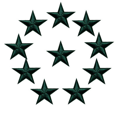 Κεντημένα μπαλώματα με αστέρια 10 ΤΕΜ. Ράψτε σίδερο σε εμβλήματα Χρυσό Ασημί Κόκκινο Μαύρο Μπλε Ροζ για Ρούχα DIY Απλικέ Χειροτεχνική διακόσμηση