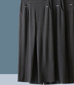 Pantaloni casual dama cu buzunar si element metalic