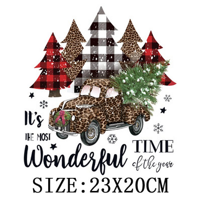 Χριστουγεννιάτικα μπαλώματα για ρούχα DIY Αυτοκόλλητο για μεταφορά θερμότητας πλενόμενο σίδερο σε μπάλωμα Μπλουζάκι με κουκούλα Christmas Girl Deer Απλικέ