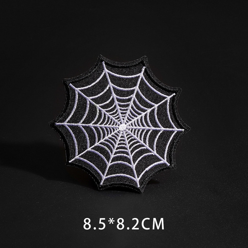 Fine Wolf Leopard Spider Web Patches Μαύρα Ζώα Πόκερ Rose Wolf Cat Απλικέ Σίδερο σε δόντι σφαίρα Ρούχα Τζιν κονκάρδες