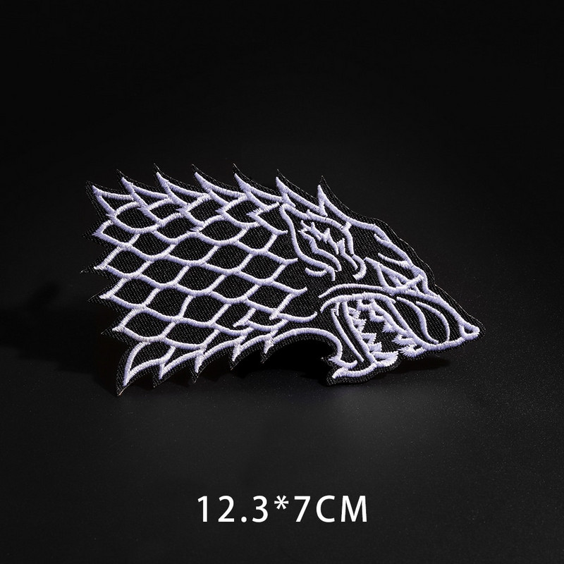 Fine Wolf Leopard Spider Web Patches Μαύρα Ζώα Πόκερ Rose Wolf Cat Απλικέ Σίδερο σε δόντι σφαίρα Ρούχα Τζιν κονκάρδες