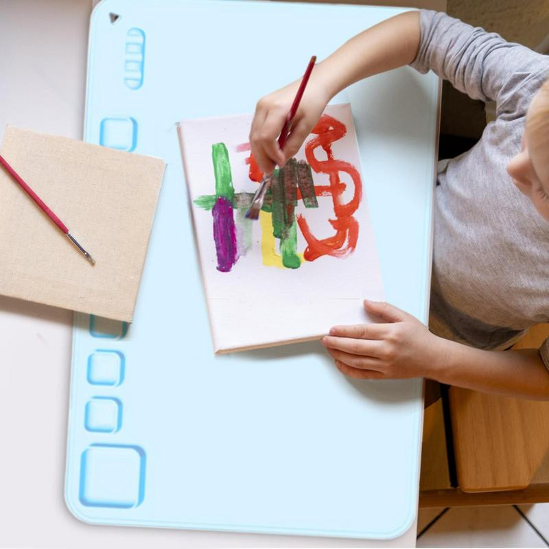 Silikoninis vandens terpės kilimėlis dervai ir amatams Nelipnus amatų kilimėlis dažymui rašalo maišymui akvarelės štampavimo kūrybos įrankis