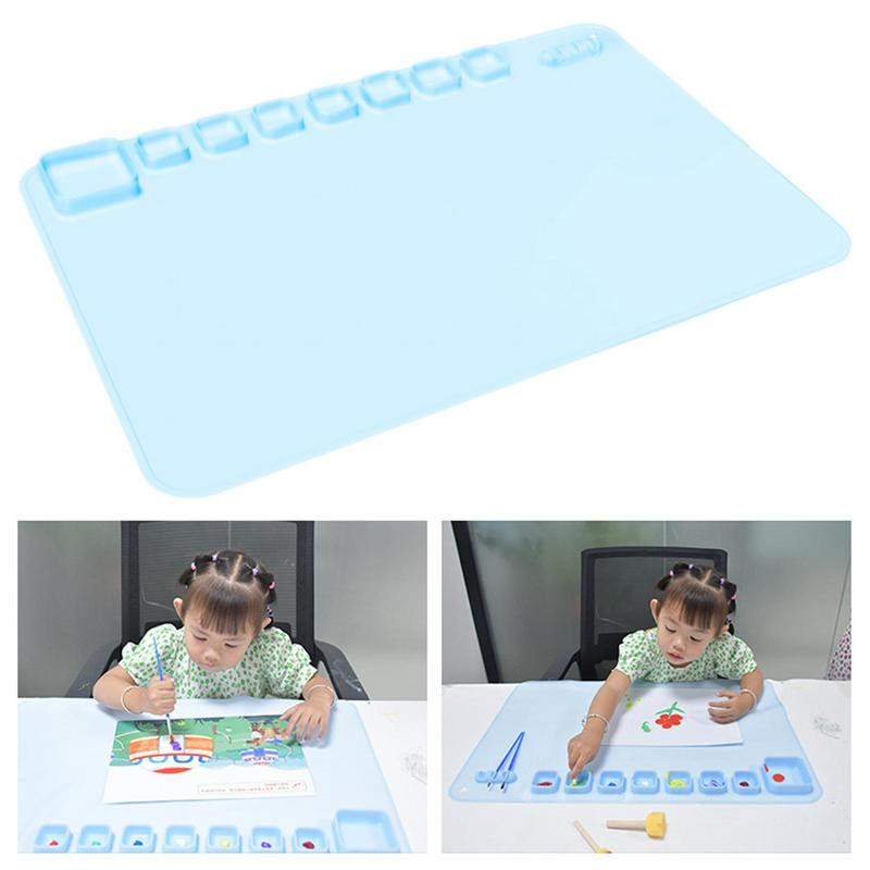 Silikoninis vandens terpės kilimėlis dervai ir amatams Nelipnus amatų kilimėlis dažymui rašalo maišymui akvarelės štampavimo kūrybos įrankis