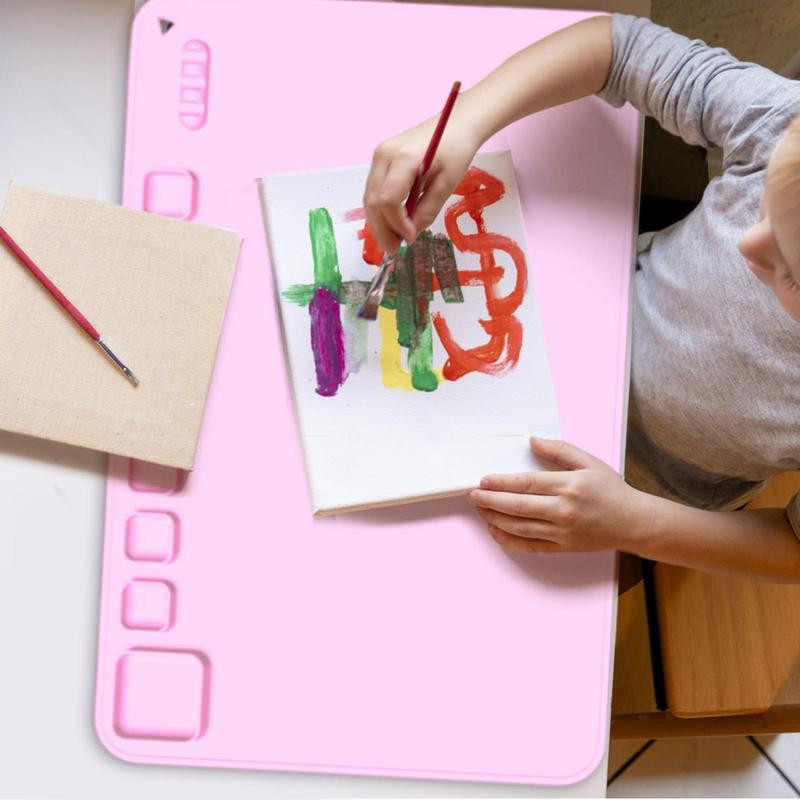 Silikoninis vandens terpės kilimėlis dervai ir amatams Nelipnus amatų kilimėlis dažymui rašalo maišymui akvarelės štampavimo kūrybos įrankis