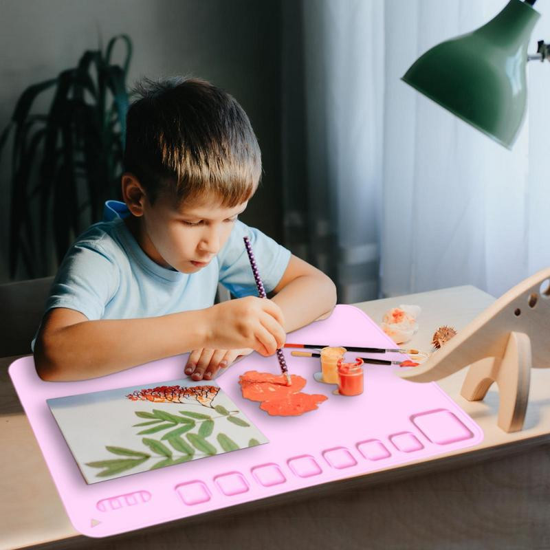 Silikoninis vandens terpės kilimėlis dervai ir amatams Nelipnus amatų kilimėlis dažymui rašalo maišymui akvarelės štampavimo kūrybos įrankis