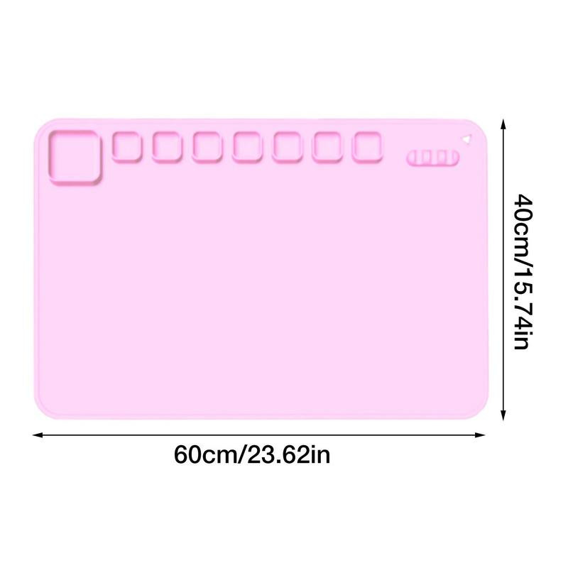 Silikoninis vandens terpės kilimėlis dervai ir amatams Nelipnus amatų kilimėlis dažymui rašalo maišymui akvarelės štampavimo kūrybos įrankis