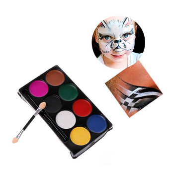 8 цвята Комплект бои за лице и тяло Пигмент за рисуване на арт грим Fancy Dress Up Party DropShipping