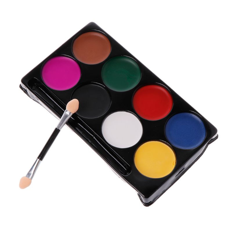 8 spalvų Kūno veido dažų rinkinys Meninis makiažas Piešimas Pigmentas Išgalvotas puošnus vakarėlis Pristatymas