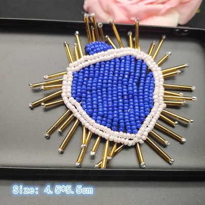 Τρισδιάστατα χειροποίητα μπαλώματα με χάντρες από στρας Ράψτε σε κρυστάλλινο μπάλωμα με χάντρες απλικέ χαριτωμένο μπάλωμα αγάπης μετάλλια