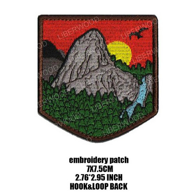 Õues loodus Kuu Öötelk Telkimine Reisijalatsid Patch Seiklus Matkamine Ronimine Edasi Gorilla aplikatsioon seljakoti jaoks