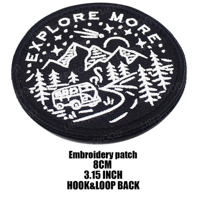 Õues loodus Kuu Öötelk Telkimine Reisijalatsid Patch Seiklus Matkamine Ronimine Edasi Gorilla aplikatsioon seljakoti jaoks