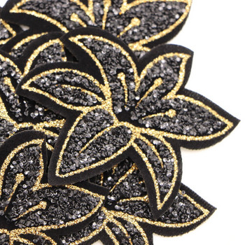 5 бр./лот 6 см блестящи черни цветни кръпки Направи си сам стикери за ютия за пуловер, рокля, риза, шиене на плат, апликации, ръчно изработена значка