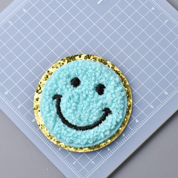 5 бр./лот Iron on Patches Стикер за дрехи Star Smiles Rainbow Lightning Airplane Heat Press Applique Chenille Embroidery patch