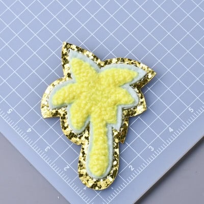 5 buc./lot Calcat pe Patch-uri Autocolant pentru haine Star Smiles Curcubeu Fulger Avion Heat Press Applique Chenille Broderie