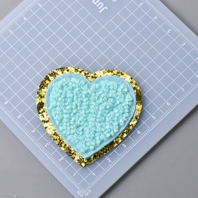 5 buc./lot Calcat pe Patch-uri Autocolant pentru haine Star Smiles Curcubeu Fulger Avion Heat Press Applique Chenille Broderie