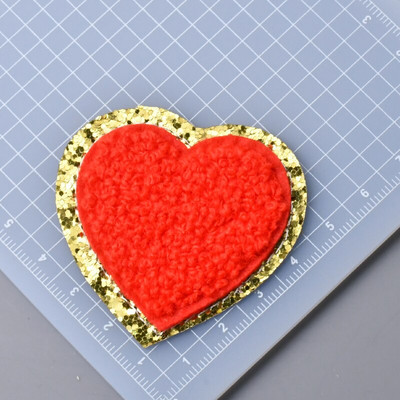 5 buc./lot Calcat pe Patch-uri Autocolant pentru haine Star Smiles Curcubeu Fulger Avion Heat Press Applique Chenille Broderie