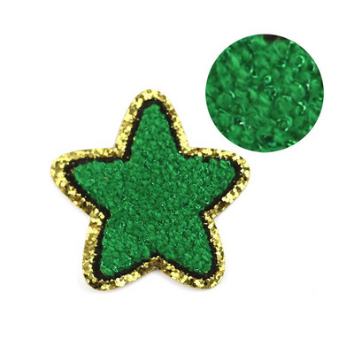 5 buc./lot Calcat pe Patch-uri Autocolant pentru haine Star Smiles Curcubeu Fulger Avion Heat Press Applique Chenille Broderie