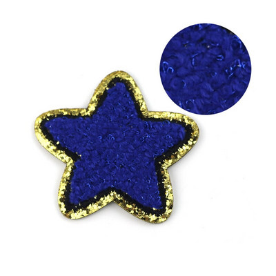 5 buc./lot Calcat pe Patch-uri Autocolant pentru haine Star Smiles Curcubeu Fulger Avion Heat Press Applique Chenille Broderie