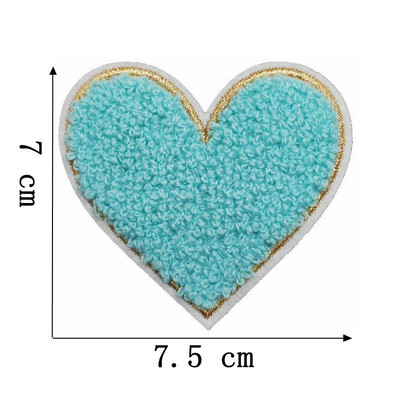 5 buc./lot Calcat pe Patch-uri Autocolant pentru haine Star Smiles Curcubeu Fulger Avion Heat Press Applique Chenille Broderie