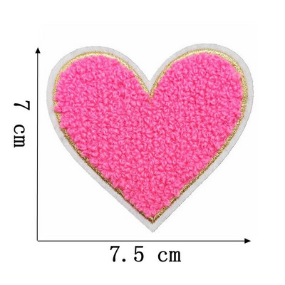 5 buc./lot Calcat pe Patch-uri Autocolant pentru haine Star Smiles Curcubeu Fulger Avion Heat Press Applique Chenille Broderie