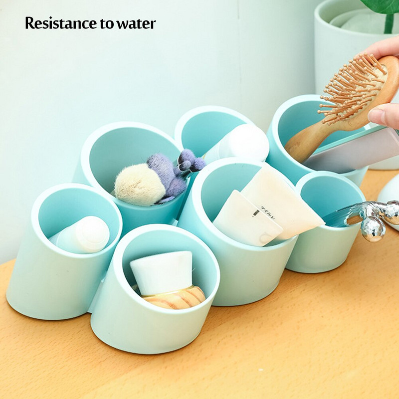 Seitse loomingulise pliiatsihoidjaga harjaga kombineeritud lauaarvuti hoiukasti kaunistus multifunktsionaalset õpilaste kirjatarvete tarvikuid