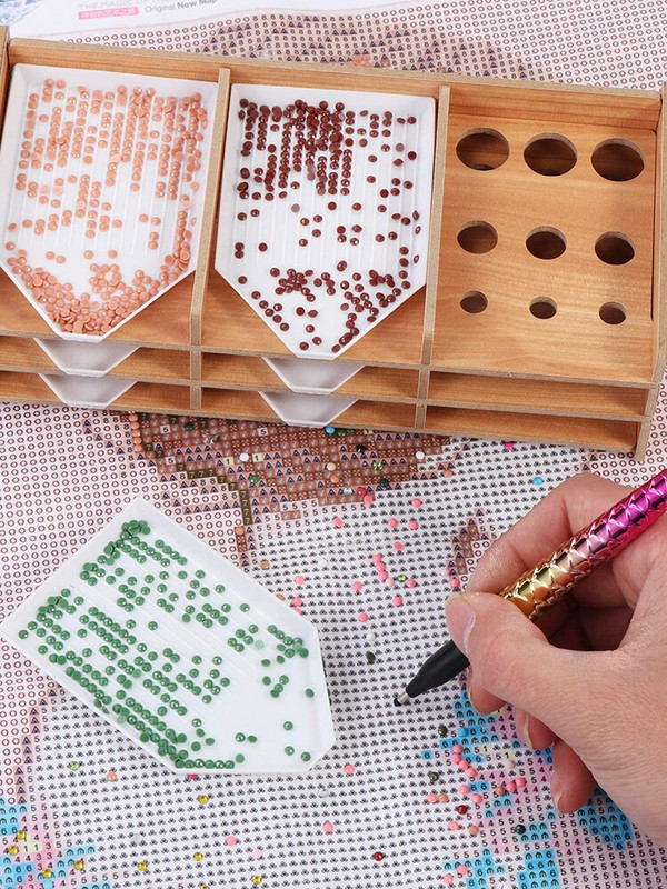 9 ćelija, novi pladanj s dijamantnom slikom, organizator, ekološki držač za više čamaca, višeslojni artefakt za pohranu