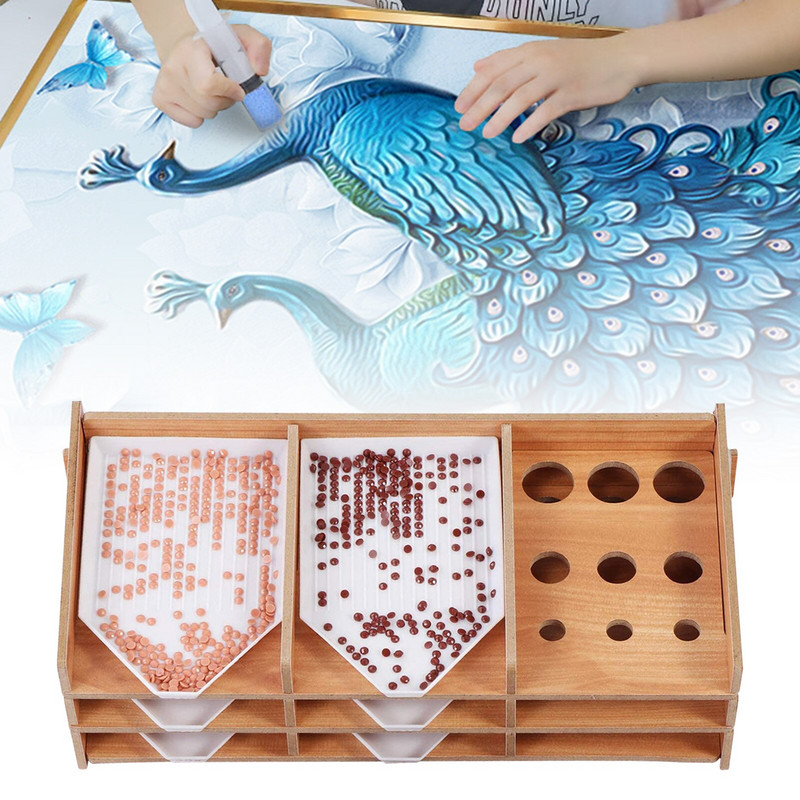 9 ćelija, novi pladanj s dijamantnom slikom, organizator, ekološki držač za više čamaca, višeslojni artefakt za pohranu