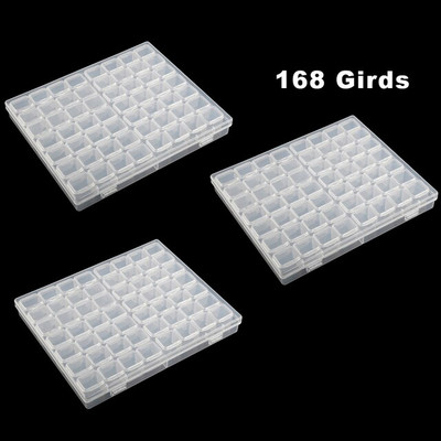 28/56/224 pesa läbipaistev plastikust hoiukast Teemantmaalimise tarvikud Tööriist küünekunstiga kivihelmeste hoiukarp