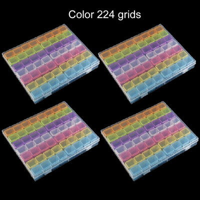 28/56/224 pesa läbipaistev plastikust hoiukast Teemantmaalimise tarvikud Tööriist küünekunstiga kivihelmeste hoiukarp