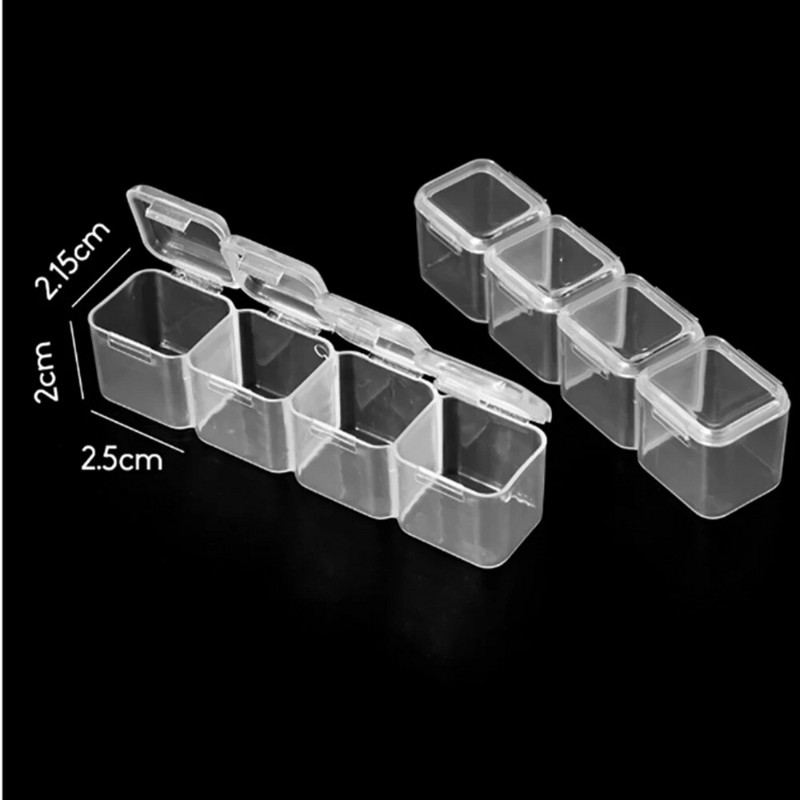 28/56/224 pesa läbipaistev plastikust hoiukast Teemantmaalimise tarvikud Tööriist küünekunstiga kivihelmeste hoiukarp