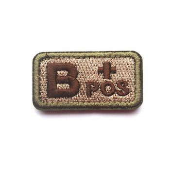 Μπαλώματα ομάδας αίματος Hook Loop Embroidery Military Tactics Badge for Coat Backpack DIY Sewing Fabric A+POS O-NEG Patches
