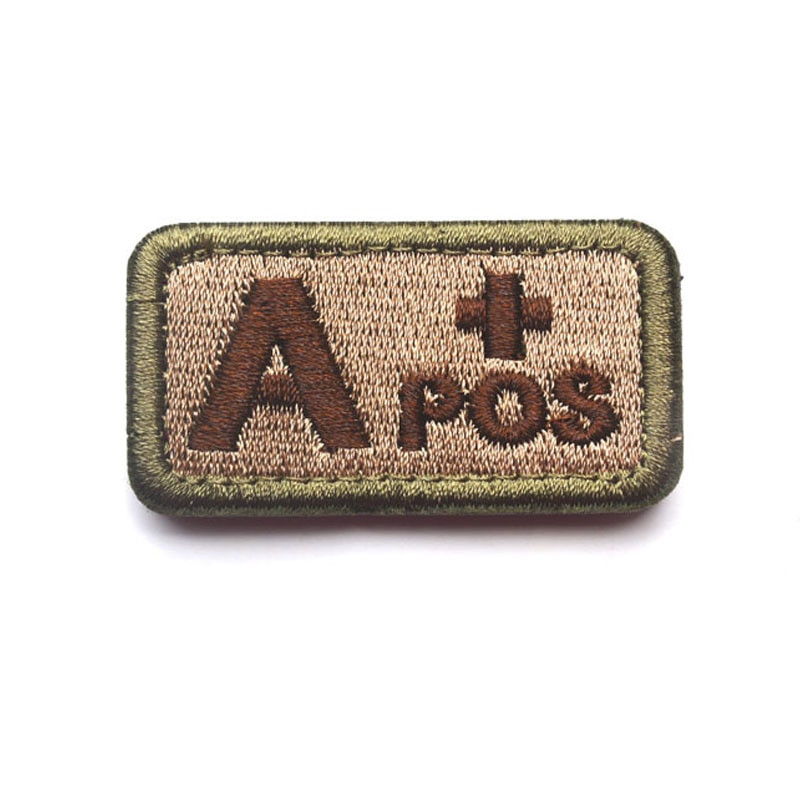 Vércsoport foltok horoghurok hímzés katonai taktika jelvény kabát hátizsákhoz barkács varró szövet A+POS O-NEG tapaszok