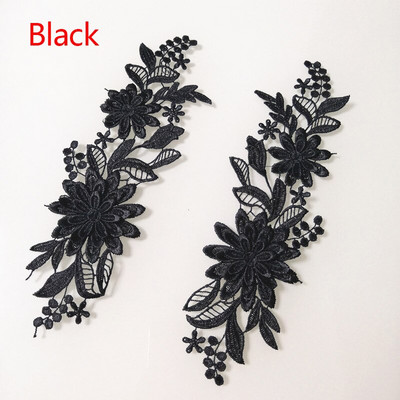 2 τμχ Τρισδιάστατο λουλούδι λουλουδάτο κέντημα δαντέλα απλικέ Διακοσμητικό για βραδινή φούστα Ρούχα Δαντελένιο γιακά Διακοσμητικό μπάλωμα ράψιμο σε αξεσουάρ