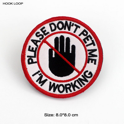 Teraapiateenus Koera märgid Konksu aasa plaastrid KOERALE LEMmikloomale Ärge puudutage koolitusel Turvavestid Rakmed Embleemi kleebised