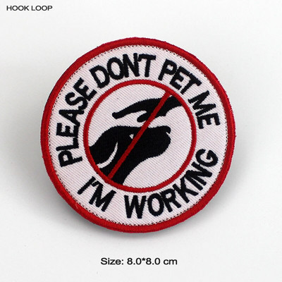 Teraapiateenus Koera märgid Konksu aasa plaastrid KOERALE LEMmikloomale Ärge puudutage koolitusel Turvavestid Rakmed Embleemi kleebised