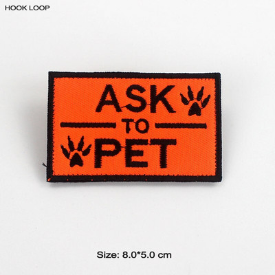 Teraapiateenus Koera märgid Konksu aasa plaastrid KOERALE LEMmikloomale Ärge puudutage koolitusel Turvavestid Rakmed Embleemi kleebised