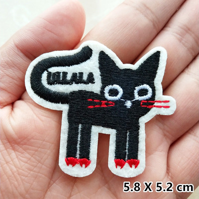 Madingi siuvinėjimo pleistrai drabužiams Striukė Džinsai Aplikacijos Lipdukai Drabužiai Ženkliukai Geležis ant pleistro Juoda Balta Gyvūnų raidė