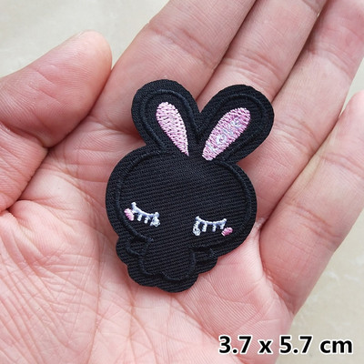 Madingi siuvinėjimo pleistrai drabužiams Striukė Džinsai Aplikacijos Lipdukai Drabužiai Ženkliukai Geležis ant pleistro Juoda Balta Gyvūnų raidė