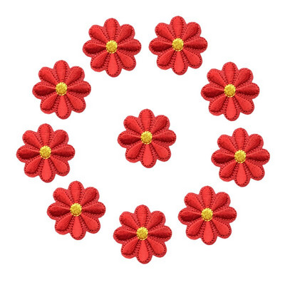 10 TK Tikandid Daisy Päevalille Lilled Õmble Triikraud Plaastri Märgid Karikakra kott Müts Teksad Riided Aplikatsioon Ise ise käsitöö