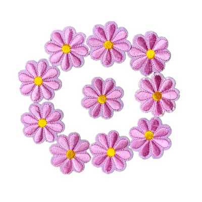 10 TK Tikandid Daisy Päevalille Lilled Õmble Triikraud Plaastri Märgid Karikakra kott Müts Teksad Riided Aplikatsioon Ise ise käsitöö