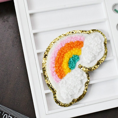 2 kom/pak Šenilska krpa za vez Pegla na odjeći Naljepnica za traperice Torba Šivanje Dekoracije Ručnik Značka