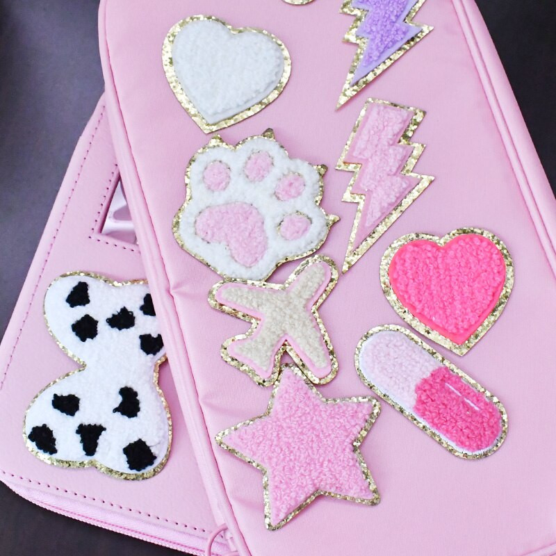 2 kom/pak Šenilska krpa za vez Pegla na odjeći Naljepnica za traperice Torba Šivanje Dekoracije Ručnik Značka