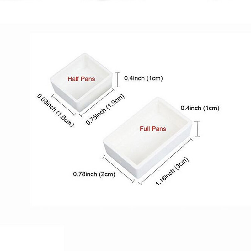 Akvarelės spalvotų dažų skardinių dėžutės paletės paveikslų laikymo dėklo dėžutė su 24/48 pilnomis keptuvėmis / puse skardų Meno tapybos dažų skardinių dėžutė