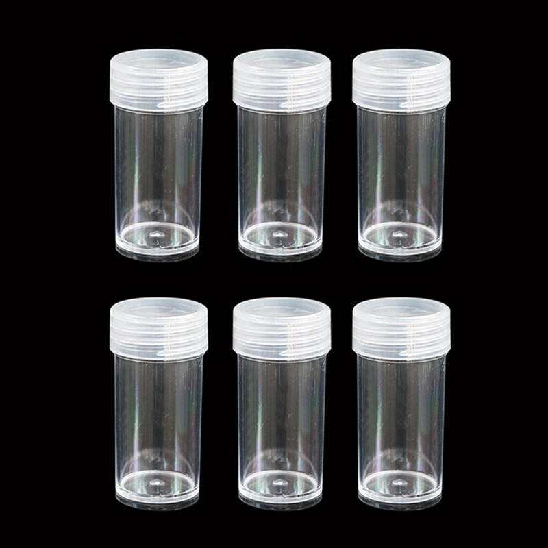 Μπουκάλια αποθήκευσης Rhinestone Στρογγυλά Πλαστικά Δοχεία κοσμημάτων Άδεια Nail Art Bead Organizers Κουτιά 24τμχ με θήκη