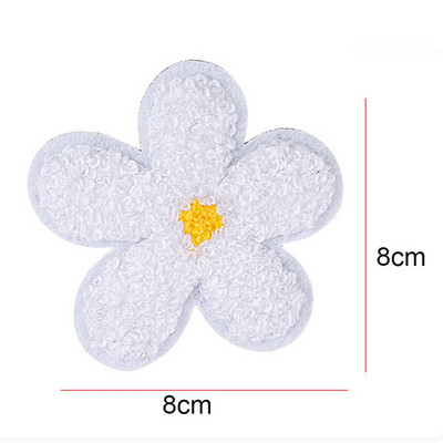 5 бр./лот усмивка кръгли лепенки кърпа шенилна бродерия дреха апликация ютия върху кръпка за облекло консумативи украса аксесоари